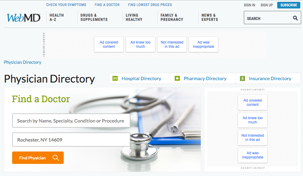 webmd top doctor review sites