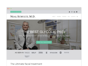 Image of Dermatologist Website Design