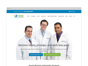 Image of Orthopedic Website Design